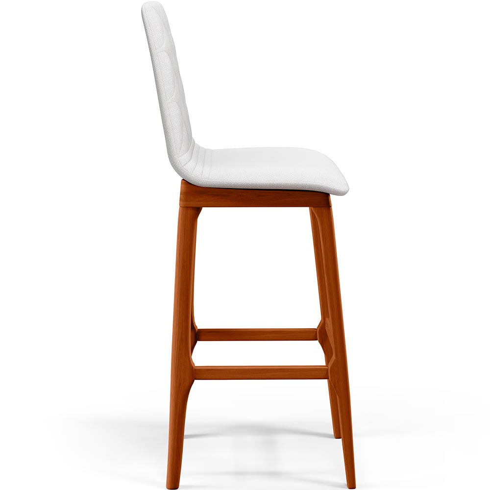 Kit 04 Banquetas Altas Para Cozinha Sala de Jantar Fixa Zoe B04 Facto Branco - Lyam Decor