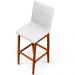 Kit 04 Banquetas Altas Para Cozinha Sala de Jantar Fixa Zoe B04 Facto Branco - Lyam Decor