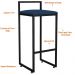 Kit 04 Banquetas Altas Para Cozinha Sala de Jantar Hanna L02 Preto Suede Azul Marinho - Lyam Decor