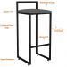 Kit 04 Banquetas Altas Para Cozinha Sala de Jantar Hanna L02 Preto Suede Cinza - Lyam Decor