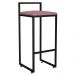 Kit 04 Banquetas Altas Para Cozinha Sala de Jantar Hanna L02 Preto Suede Rosê - Lyam Decor