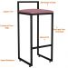 Kit 04 Banquetas Altas Para Cozinha Sala de Jantar Hanna L02 Preto Suede Rosê - Lyam Decor