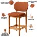 Kit 04 Banquetas Baixa Bar Cozinha E Sala De Jantar Fixa Betta L02 Imbuia Tecido Terracota - Lyam Decor