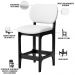 Kit 04 Banquetas Baixa Bar Cozinha E Sala De Jantar Fixa Betta L02 Preto Facto Branco - Lyam Decor