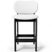 Kit 04 Banquetas Baixa Bar Cozinha E Sala De Jantar Fixa Betta L02 Preto Facto Branco - Lyam Decor
