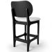 Kit 04 Banquetas Baixa Bar Cozinha E Sala De Jantar Fixa Betta L02 Preto Facto Branco - Lyam Decor