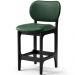 Kit 04 Banquetas Baixa Bar Cozinha E Sala De Jantar Fixa Betta L02 Preto Facto Verde Musgo - Lyam Decor