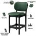 Kit 04 Banquetas Baixa Bar Cozinha E Sala De Jantar Fixa Betta L02 Preto Facto Verde Musgo - Lyam Decor