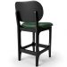 Kit 04 Banquetas Baixa Bar Cozinha E Sala De Jantar Fixa Betta L02 Preto Facto Verde Musgo - Lyam Decor
