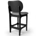 Kit 04 Banquetas Baixa Bar Cozinha E Sala De Jantar Fixa Betta L02 Preto Linho Cinza Escuro - Lyam Decor