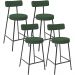 Kit 04 Banquetas Baixa Bar Cozinha Sala De Jantar Milão L02 Suede Verde Musgo - Lyam Decor