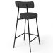 Kit 04 Banquetas Baixa Para Cozinha Sala De Jantar Bancada Milão L02 Bouclê Preto - Lyam Decor