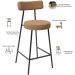 Kit 04 Banquetas Baixa Para Cozinha Sala De Jantar Bar Bancada Milão L02 Bouclê Mostarda - Lyam Decor