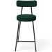 Kit 04 Banquetas Baixa Para Cozinha Sala De Jantar Bar Bancada Milão L02 Bouclê Verde - Lyam Decor