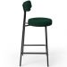 Kit 04 Banquetas Baixa Para Cozinha Sala De Jantar Bar Bancada Milão L02 Bouclê Verde - Lyam Decor