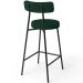 Kit 04 Banquetas Baixa Para Cozinha Sala De Jantar Bar Bancada Milão L02 Bouclê Verde - Lyam Decor