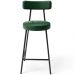 Kit 04 Banquetas Baixa Para Cozinha Sala De Jantar Bar Bancada Milão L02 Facto Verde Musgo - Lyam Decor