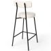 Kit 04 Banquetas Baixa Para Cozinha Sala De Jantar Bar Bancada Milão L02 Linho Cru - Lyam Decor