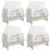 Kit 04 Berços Para Boneca Magia C02 Brinquedo Infantil Branco - Lyam Decor