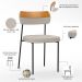 Kit 04 Cadeira Decorativa Estofada Para Sala de Jantar Melina L02 Linho  Cru Couríssimo Whisky - Lyam Decor