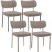 Kit 04 Cadeiras Decorativa Estofada Para Sala de Jantar Melina Base Arena L02 Bouclê Bege - Lyam Decor
