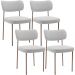 Kit 04 Cadeiras Decorativa Estofada Para Sala de Jantar Melina Base Arena L02 Bouclê Cinza - Lyam Decor