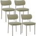 Kit 04 Cadeiras Decorativa Estofada Para Sala de Jantar Melina Base Arena L02 Bouclê Oliva - Lyam Decor