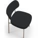 Kit 04 Cadeiras Decorativa Estofada Para Sala de Jantar Melina Base Arena L02 Bouclê Preto - Lyam Decor