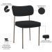 Kit 04 Cadeiras Decorativa Estofada Para Sala de Jantar Melina Base Arena L02 Bouclê Preto - Lyam Decor
