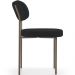 Kit 04 Cadeiras Decorativa Estofada Para Sala de Jantar Melina Base Arena L02 Bouclê Preto - Lyam Decor