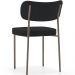 Kit 04 Cadeiras Decorativa Estofada Para Sala de Jantar Melina Base Arena L02 Bouclê Preto - Lyam Decor