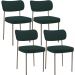 Kit 04 Cadeiras Decorativa Estofada Para Sala de Jantar Melina Base Arena L02 Bouclê Verde - Lyam Decor