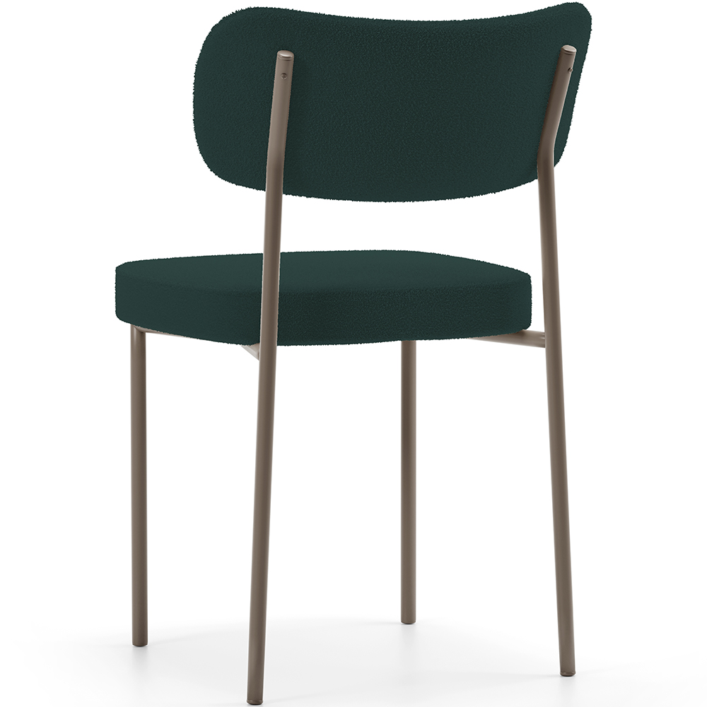 Kit 04 Cadeiras Decorativa Estofada Para Sala de Jantar Melina Base Arena L02 Bouclê Verde - Lyam Decor
