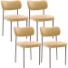 Kit 04 Cadeiras Decorativa Estofada Para Sala de Jantar Melina Base Arena L02 Couríssimo Fendi - Lyam Decor