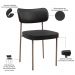 Kit 04 Cadeiras Decorativa Estofada Para Sala de Jantar Melina Base Arena L02 Couríssimo Preto - Lyam Decor