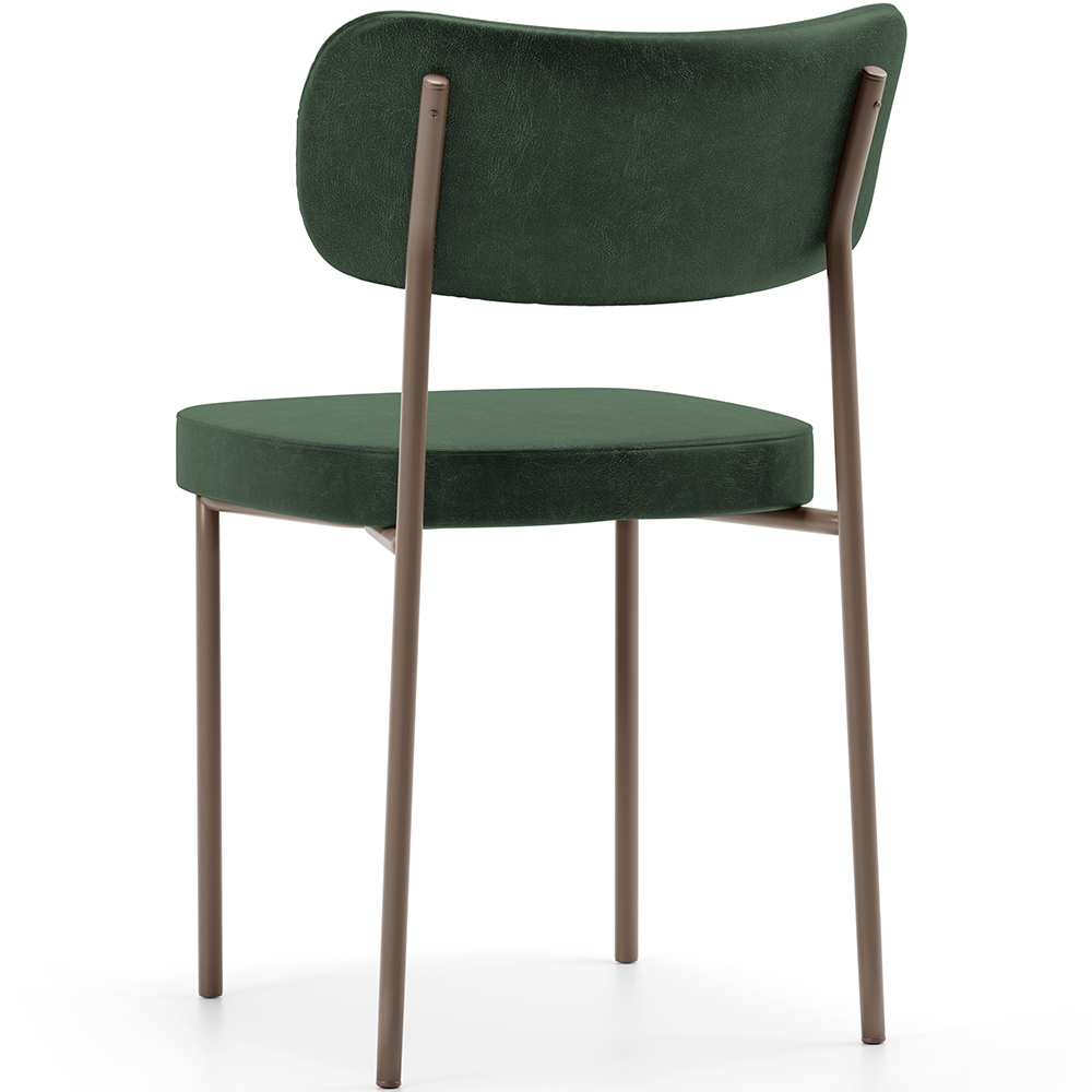 Kit 04 Cadeiras Decorativa Estofada Para Sala de Jantar Melina Base Arena L02 Couríssimo Verde Musgo - Lyam Decor