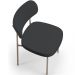 Kit 04 Cadeiras Decorativa Estofada Para Sala de Jantar Melina Base Arena L02 Linho Chumbo - Lyam Decor
