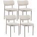 Kit 04 Cadeiras Decorativa Estofada Para Sala de Jantar Melina Base Arena L02 Linho Cru - Lyam Decor