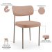 Kit 04 Cadeiras Decorativa Estofada Para Sala de Jantar Melina Base Arena L02 Linho Rosê - Lyam Decor