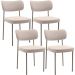 Kit 04 Cadeiras Decorativa Estofada Para Sala de Jantar Melina Base Arena L02 Suede Bege - Lyam Decor