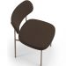 Kit 04 Cadeiras Decorativa Estofada Para Sala de Jantar Melina Base Arena L02 Suede Marrom - Lyam Decor