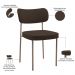 Kit 04 Cadeiras Decorativa Estofada Para Sala de Jantar Melina Base Arena L02 Suede Marrom - Lyam Decor