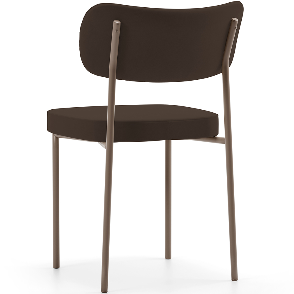 Kit 04 Cadeiras Decorativa Estofada Para Sala de Jantar Melina Base Arena L02 Suede Marrom - Lyam Decor