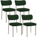 Kit 04 Cadeiras Decorativa Estofada Para Sala de Jantar Melina Base Arena L02 Suede Verde Musgo - Lyam Decor