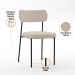 Kit 04 Cadeiras Decorativa Estofada Para Sala de Jantar Melina L02 Linho Bege - Lyam Decor