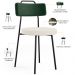 Kit 04 Cadeiras Decorativa Estofada Sala De Jantar Barcelona L02 Facto Verde Musgo Linho Cru - Lyam