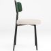 Kit 04 Cadeiras Decorativa Estofada Sala De Jantar Barcelona L02 Facto Verde Musgo Linho Cru - Lyam