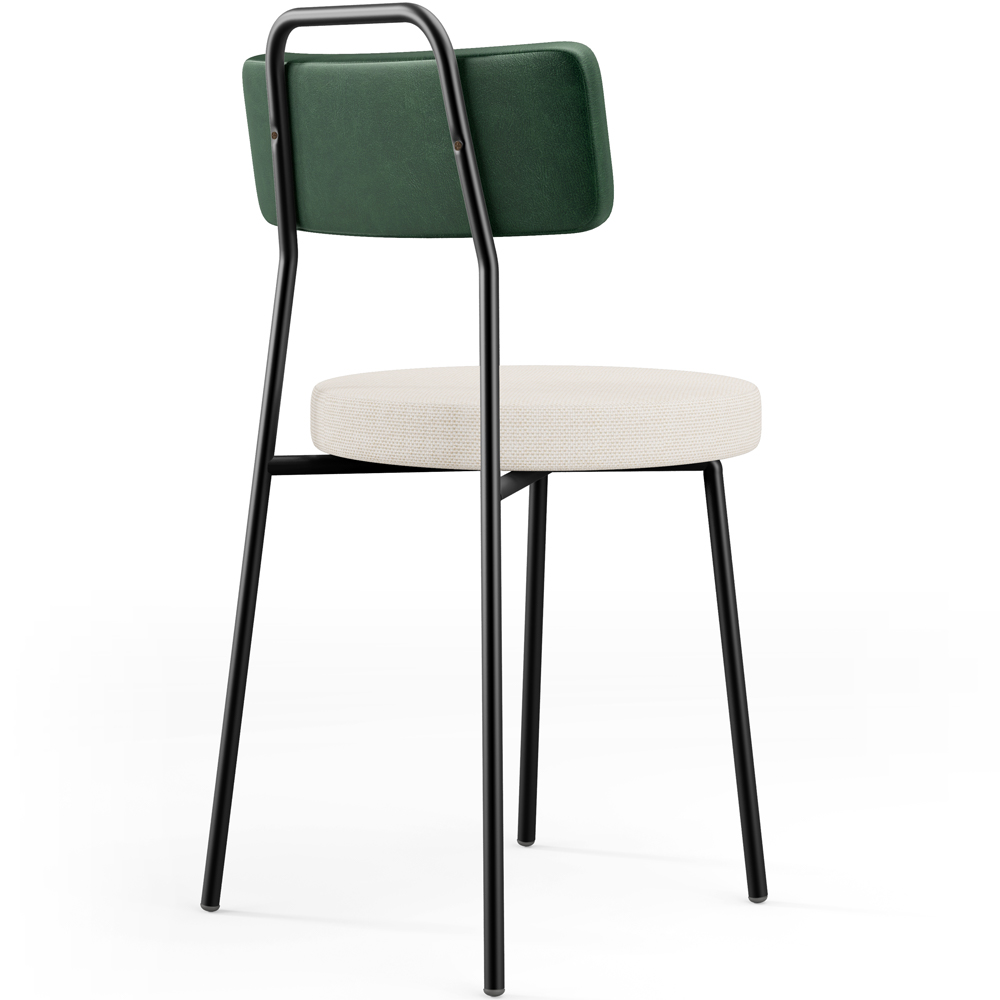 Kit 04 Cadeiras Decorativa Estofada Sala De Jantar Barcelona L02 Facto Verde Musgo Linho Cru - Lyam