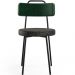 Kit 04 Cadeiras Decorativa Estofada Sala Jantar Barcelona L02 Facto Verde Musgo Linho Chumbo - Lyam