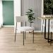 Kit 04 Cadeiras Decorativa Para Sala De Jantar Melina L02 Bouclê Creme - Lyam Decor